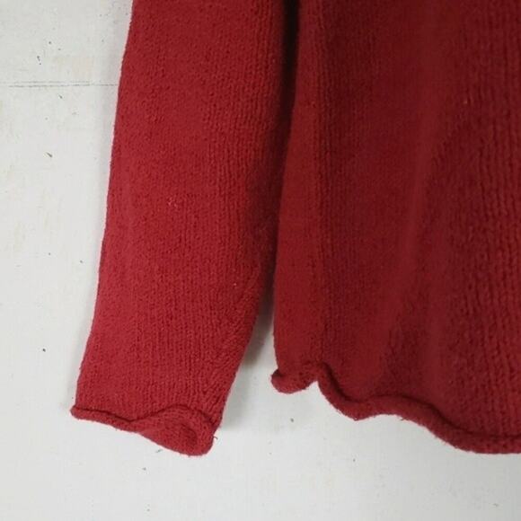 WOOLRICH Women's VINTAGE 90's Grandma V-neck Collar Red Sweater Size Large - Picture 4 of 9